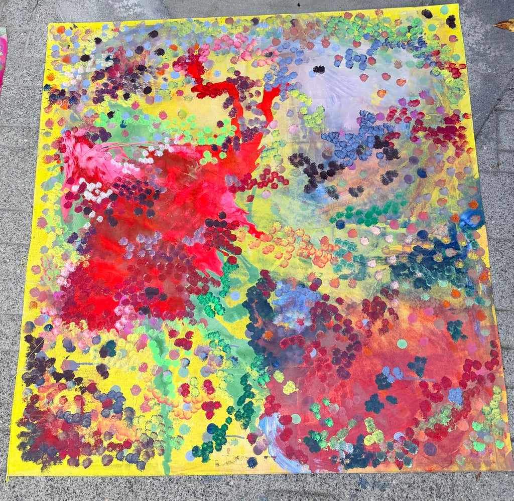 Original photograph of Scarlet Sunshine on unstretched canvas