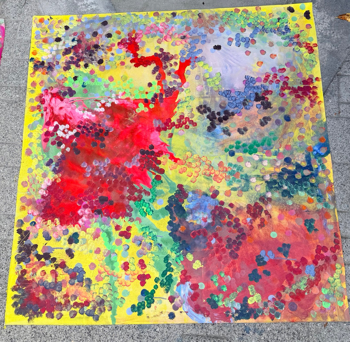 Original photograph of Scarlet Sunshine on unstretched canvas