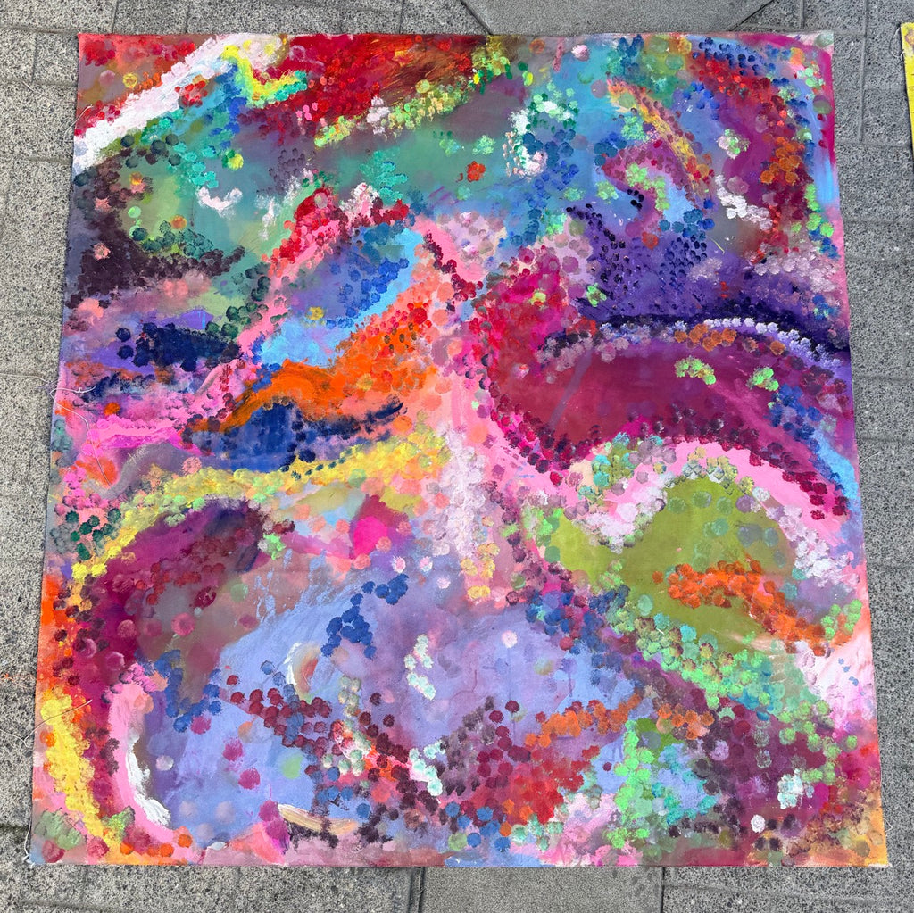 Original photograph of Chromatic Drift on unstretched canvas