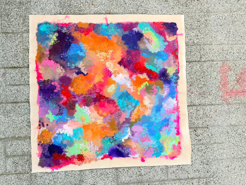 Original photograph of Apricot Bloom on unstretched canvas