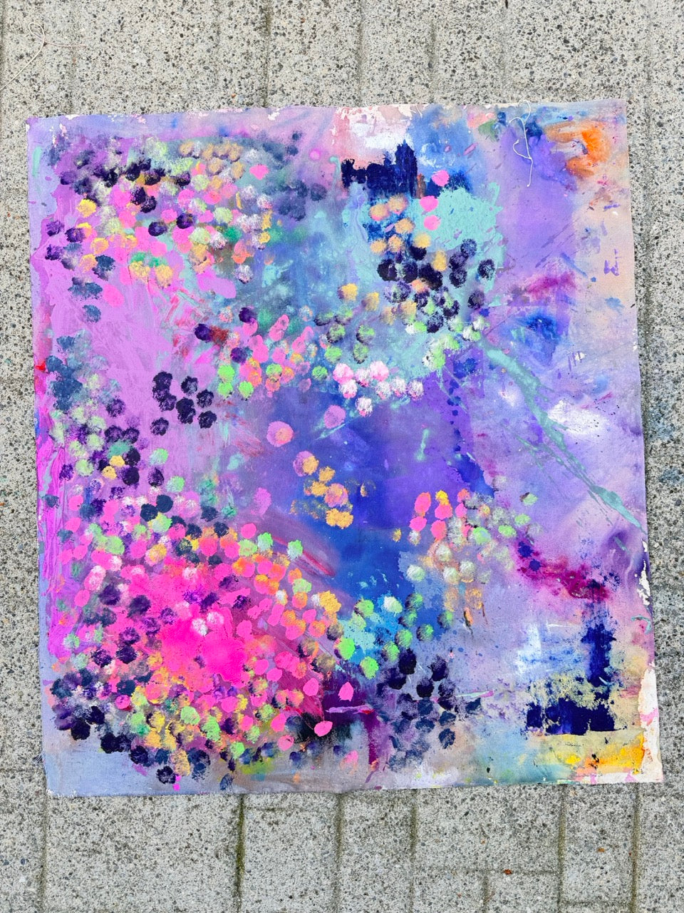 Original photograph of Lilac Constellation on unstretched canvas