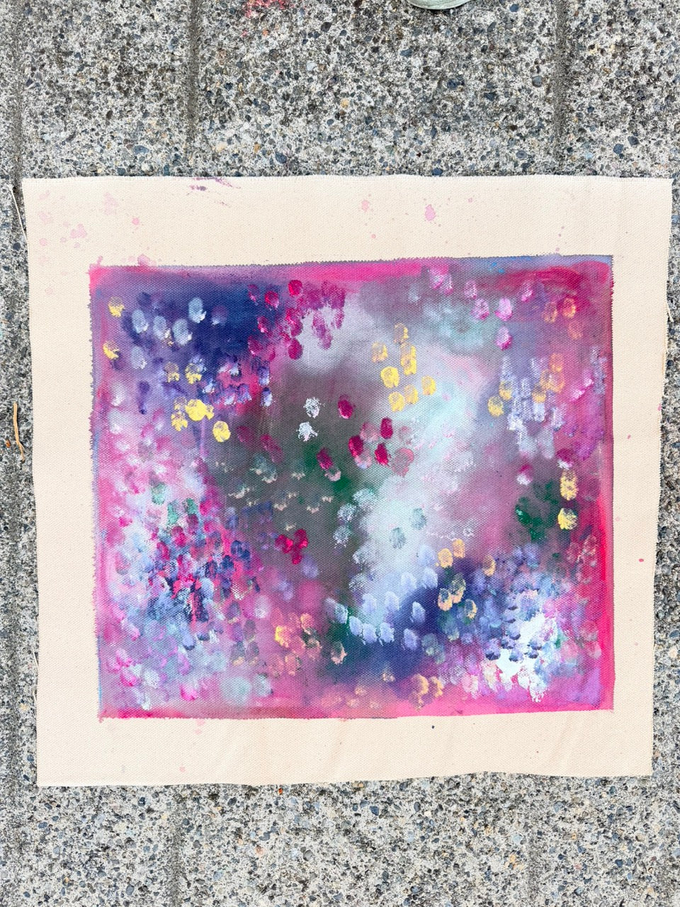 Original photograph of Rose Mist on unstretched canvas