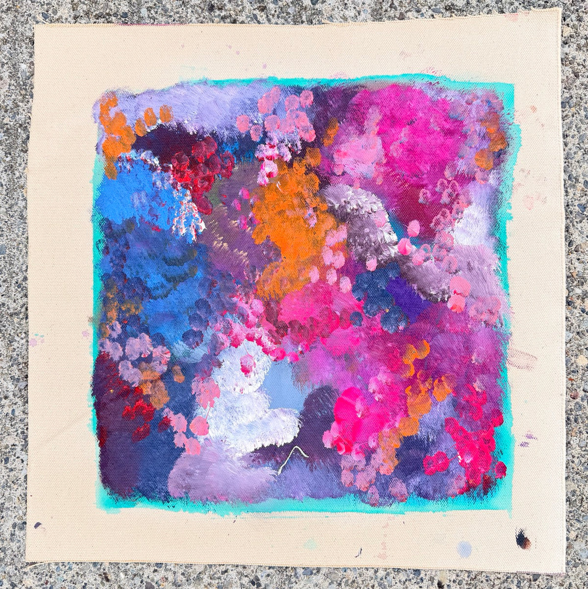 Original photograph of Fuchsia Reverie on unstretched canvas