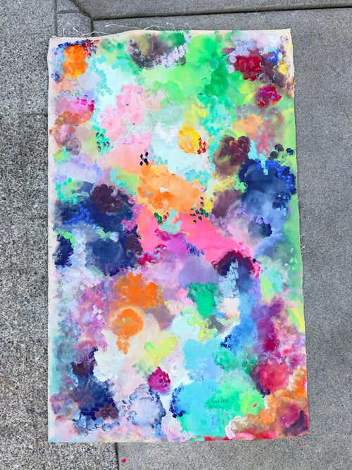 Original photograph of Citrus Drift on unstretched canvas